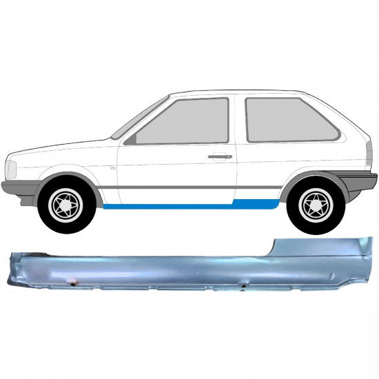 Opravný plech prahu pre VW Polo 1981-1994 / Ľavý 7115