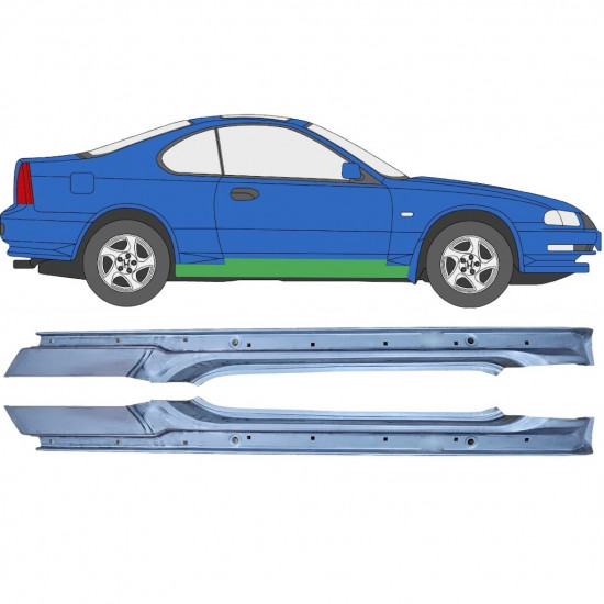 Kompletný prah pre Honda Prelude 1992-1996 / Ľavá+Pravá / Sada 9282