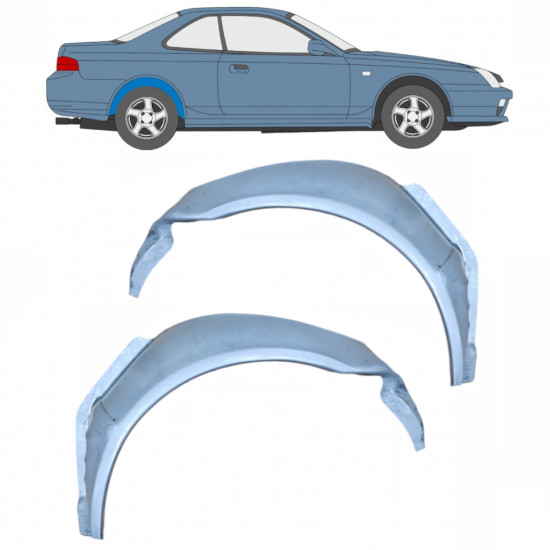 Vnútorná oprava zadného blatníka pre Honda Prelude 1996-2001 / Ľavá+Pravá / Sada 10503