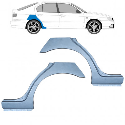 Lem zadného blatníka pre Nissan Primera 1996-2001 / Ľavá+Pravá / Sada 10632