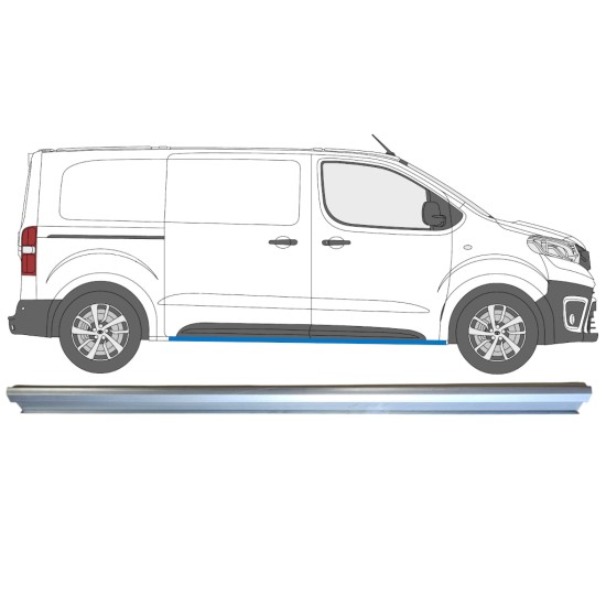 Opravný plech spodnej časti prahu pre Toyota Proace Verso 2016- / Vľavo = Vpravo (symetrické) 15600