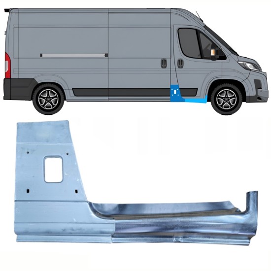 Opravný diel B-stĺpika + Opravný plech prahu pre Toyota Proace Max 2024- / Pravá 16732