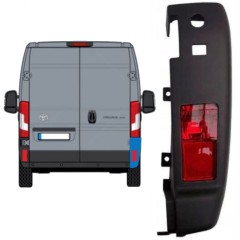Roh zadného nárazníka so svetlom pre Toyota Proace Max 2024- / Pravá 15937