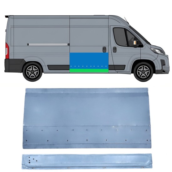 Opravný plech posuvných dverí vnútorný + vonkajší pre Toyota Proace Max 2024- / Pravá 16677