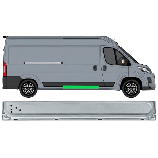 Opravný plech posuvných dverí vnútorný pre Toyota Proace Max 2024- / Pravá 17046
