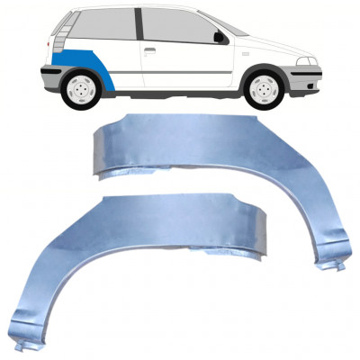 Lem zadného blatníka pre Fiat Punto 1 1993-1999 / Ľavá+Pravá / Sada 9684