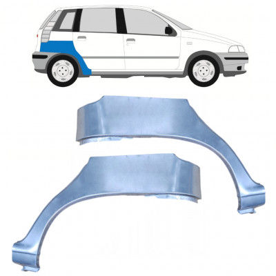 Lem zadného blatníka pre Fiat Punto 1 1993-1999 / Ľavá+Pravá / Sada 9687