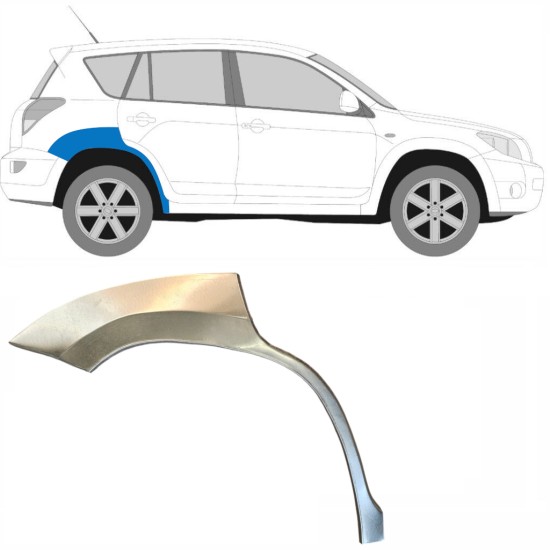 Lem zadného blatníka pre Toyota Rav4 2006-2013 / Pravá 14753 Lem zadného blatníka pre Toyota Rav4 2006-2013 / Pravá 14753