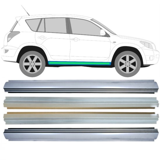 Opravný plech prahu vnútorný + vonkajší pre Toyota Rav4 2006-2013 / Ľavá+Pravá / Sada 14910 Opravný plech prahu vnútorný + vonkajší pre Toyota Rav4 2006-2013 / Ľavá+Pravá / Sada 14910