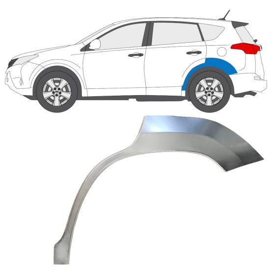 Lem zadného blatníka pre Toyota Rav4 2013-2018 / Ľavý 16489