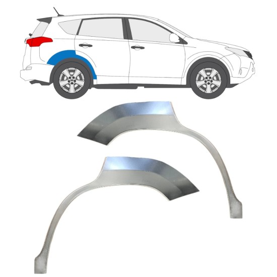 Lem zadného blatníka pre Toyota Rav4 2013-2018 / Ľavá+Pravá / Sada 16490