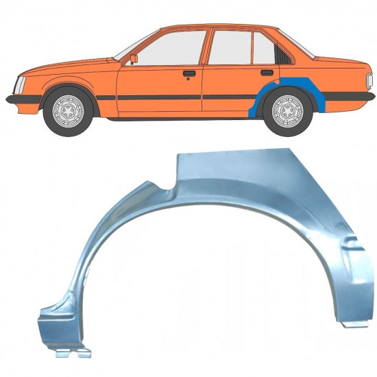 Lem zadného blatníka pre Opel Rekord E 1982-1986 / Ľavý 8079