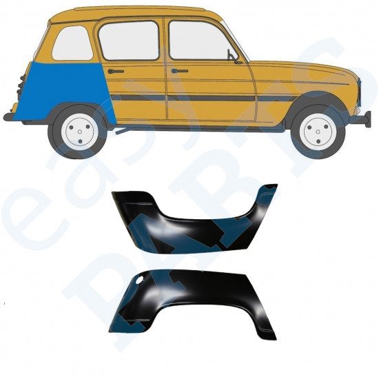 Lem zadného blatníka pre Renault 4 1962-1993 / Ľavá+Pravá / Sada 9708