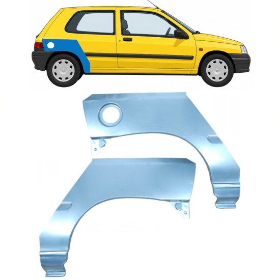 Lem zadného blatníka pre Renault Clio I 1990-1998 / Ľavá+Pravá / Sada 9848