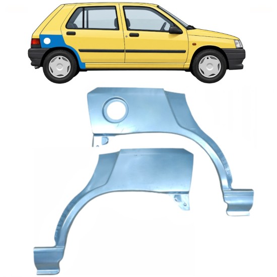 Lem zadného blatníka pre Renault Clio I 1990-1998 / Ľavá+Pravá / Sada 9849