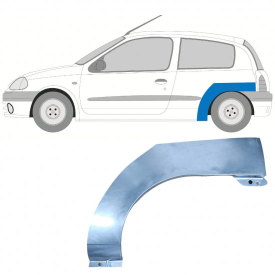 Lem zadného blatníka pre Renault Clio 1998-2012 / Ľavý 7264