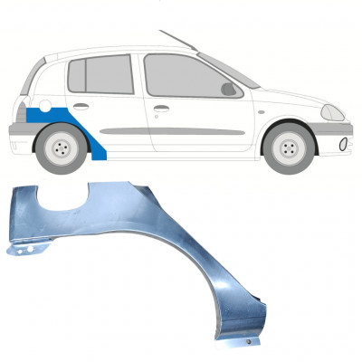 Lem zadného blatníka pre Renault Clio 1998-2012 / Pravá 7267