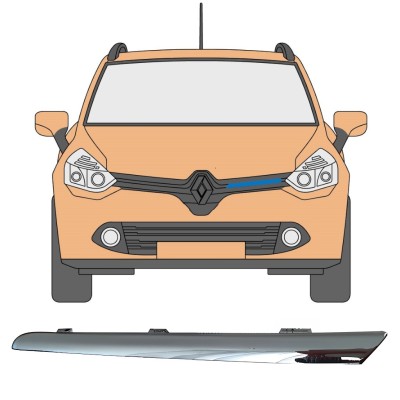Lišta mriežky pre Renault Clio IV 2012-2016 / Ľavý 16233