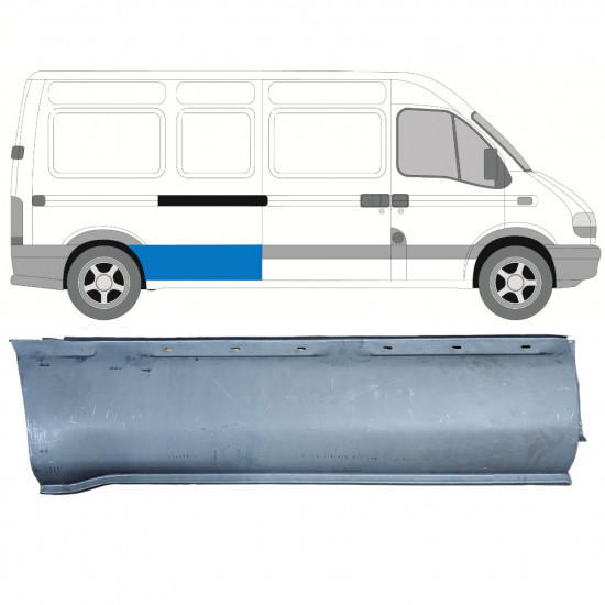 Opravný plech boku pre Opel Movano / R Master 1998-2010 / LWB / Pravá 7371