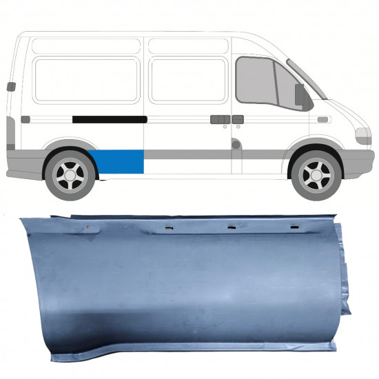 Opravný plech boku pre Opel Movano / R Master 1998-2010 / Pravá 7373
