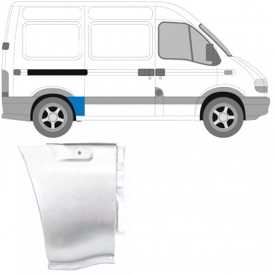 Opravný plech boku pre Opel Movano / R Master 1998-2010 / SWB / Pravá 7372