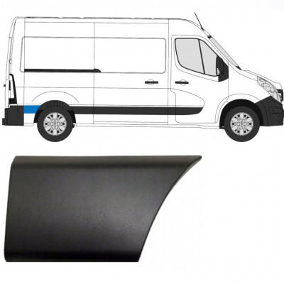 Bočná lišta zadného blatníka za kolesom pre Renault Master 2010- / SWB / Pravá 8321