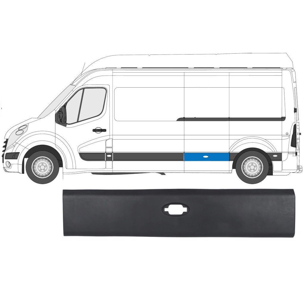 Bočná Lišta Pre Renault Master 2010- / Ľavý 7216