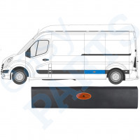 Bočná lišta so svetlom pre Renault Master 2010- / LWB / Ľavý /  10549