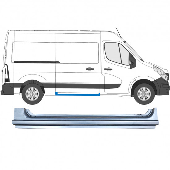 Opravný plech prahu posuvných dverí pre Opel Movano / R Master 2010- / Pravá 5956