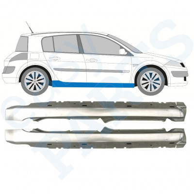 Kompletný prah pre Renault Megane 2003-2012 / Ľavá+Pravá / Sada 9934