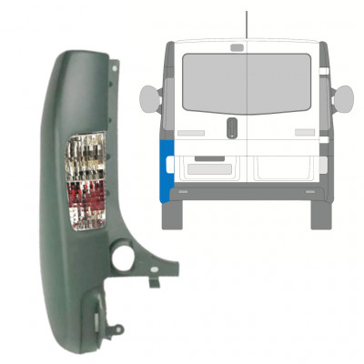 Roh zadného nárazníka so svetlom pre Renault Trafic 2001-2014 / Ľavý /  10066