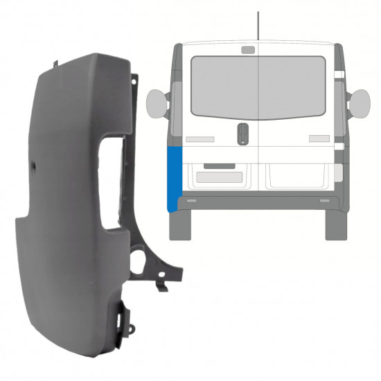 Zadný roh nárazníka pre Renault Trafic 2001-2014 / Ľavý 8209