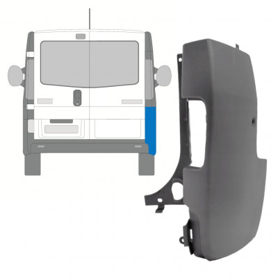 Zadný roh nárazníka pre Renault Trafic 2001-2014 / Pravá 8208