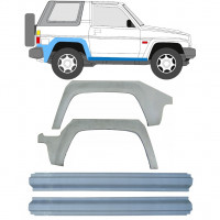 Opravný plech prahu + zadného blatníka pre Daihatsu Fourtrak Rocky 1985-1993 / Ľavá+Pravá / Sada 9508