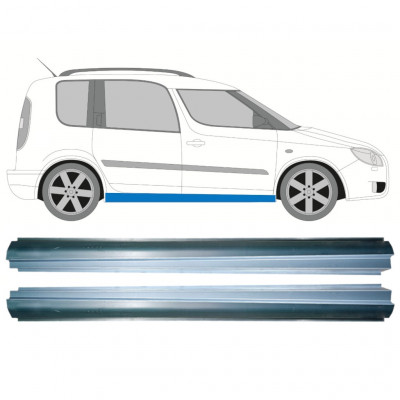 Opravný plech prahu pre Skoda Roomster 2006-2015 / Ľavá+Pravá / Sada 10579