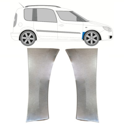 Opravný plech predného blatníka pre Skoda Roomster Praktik 2006-2015 / Ľavá+Pravá / Sada 14695