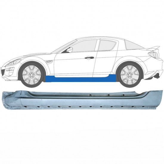 Kompletný prah pre Mazda RX8 2003-2012 / Ľavý 6701