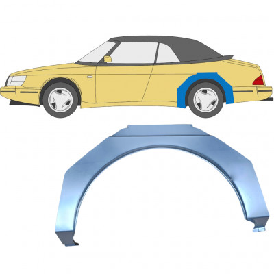 Lem zadného blatníka pre Saab 900 1978-1995 / Ľavý 6982