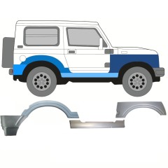 Opravný plech prahu + predného blatníka + zadného blatníka pre Suzuki Samurai 1981- / Pravá / Sada 11181