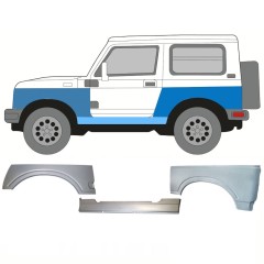 Opravný plech prahu + predného blatníka + zadného blatníka pre Suzuki Samurai 1981- / Ľavý / Sada 11180