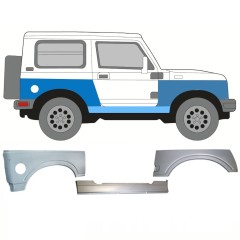Opravný plech prahu + predného blatníka + zadného blatníka pre Suzuki Samurai 1981- / Pravá / Sada 11179