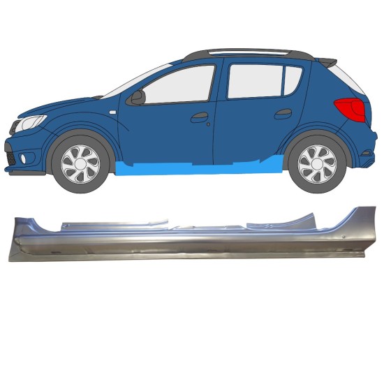 Kompletný prah pre Dacia Sandero 2012-2020 / Ľavý 14844 Kompletný prah pre Dacia Sandero 2012-2020 / Ľavý 14844