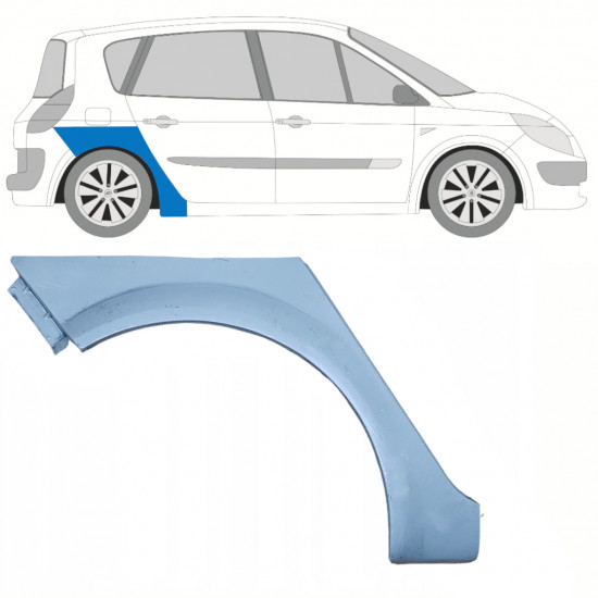 Lem zadného blatníka pre Renault Scenic 2003-2009 / Pravá 10227