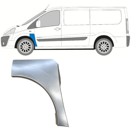 Opravný plech predného blatníka pre Fiat Scudo 2007-2016 / Ľavý 12898