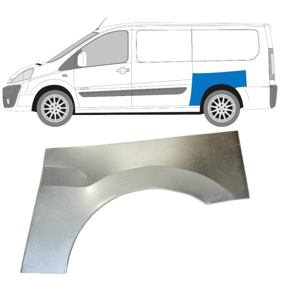 Lem zadného blatníka pre Fiat Scudo 2007-2016 / Ľavý 14748 Lem zadného blatníka pre Fiat Scudo 2007-2016 / Ľavý 14748