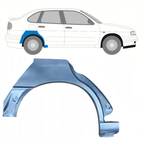 Lem zadného blatníka pre Seat Ibiza Cordoba 1993-2002 / Pravá 7860