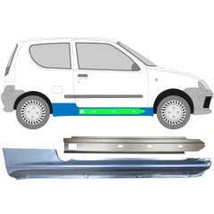 Opravný plech prahu + opravný plech vnútorného prahu pre Fiat Seicento 1998-2010 / Pravá / Sada 14720