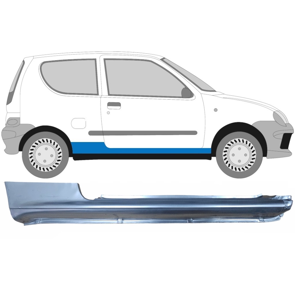 Kompletný Prah Pre Fiat Seicento 1998-2010 / Pravá 6509