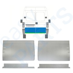 Opravný plech zadných dverí vnútorný + vonkajší pre Fiat Ducato 1994-2006 / Ľavá+Pravá / Sada 9755
