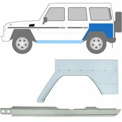 Opravný plech prahu + zadného blatníka pre Mercedes G-Class W460 W461 W463 1979-2017 / Ľavý / Sada 10006